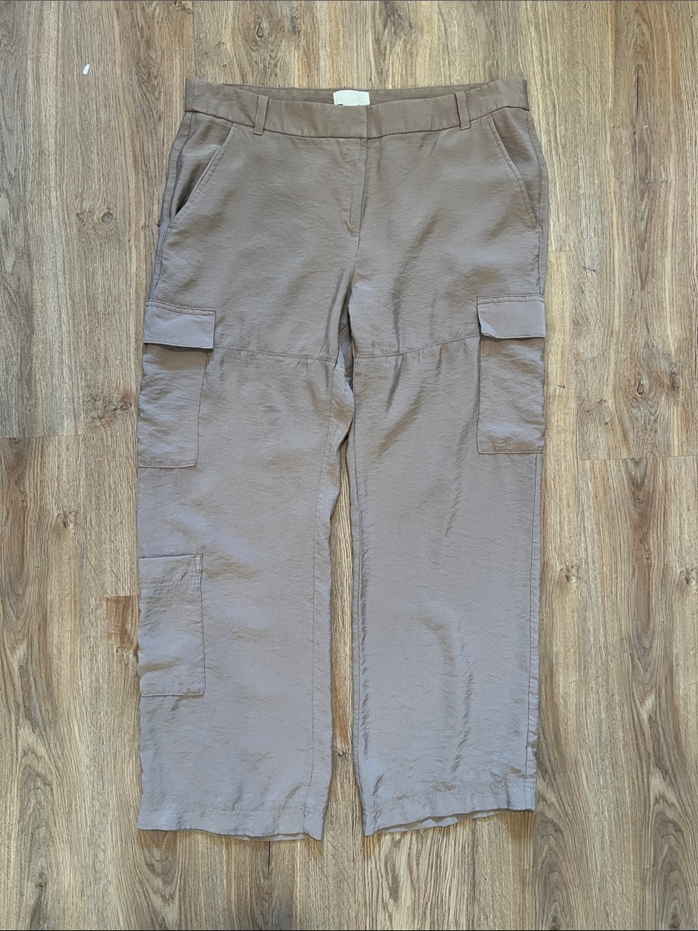 H&M Taupe Straight-Leg Pants
